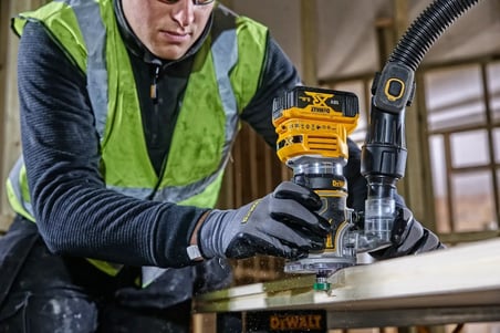 Dewalt DCW604N 18V XR Kömürsüz 8mm Çift Tabanlı Freze (Aküsüz)