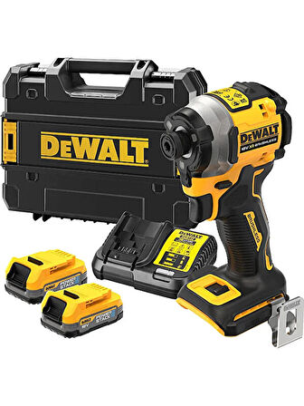 Dewalt DCF850E2T 18V 1.7AH Li-Ion Power Stack Kömürsüz Çift Akülü Darbeli Tornavida