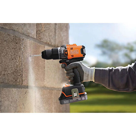 Black&Decker BLD683D1XK-QW 18v Powerconnect™ Akülü Darbeli Matkap (fırçasız, 1x 2,0ah Akü, 1a Şarj Cihazı Ve Kit Kutusu İle)
