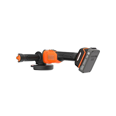 Black + Decker BCG6L8D1S-QW, 18V 2 Ah 115mm Kablosuz Açılı Taşlama Makinesi