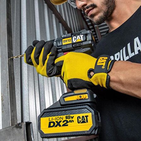 CAT DX12BC 18Volt/2.0Ah Li-ion Tek Akülü Kömürsüz Profesyonel Şarjlı Darbeli Matkap