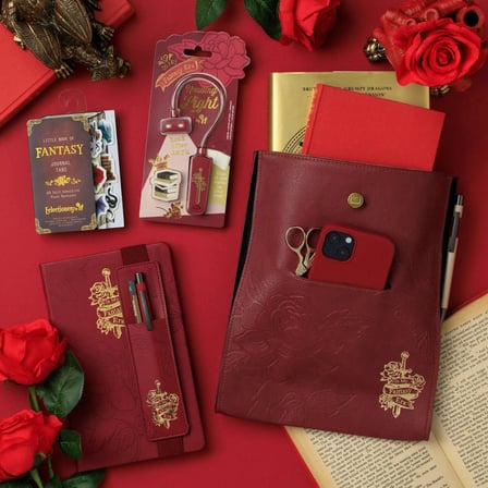 IF Bookaroo Defter ve Ajandaya Takılan Lastikli Lüks Kalemlik - Kitap Aksesuarı Kalem Kesesi Pen Pouch - Romantasy