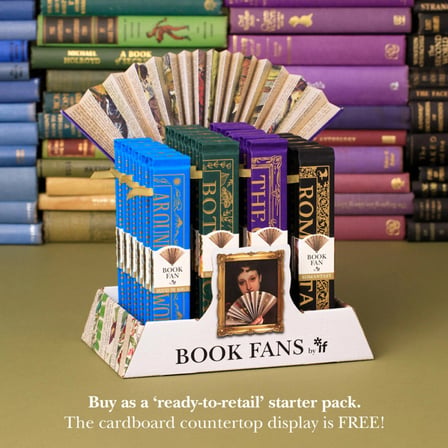 IF Bookaroo Kitap Şeklinde Lüks Tasarım Yelpaze - Çanta Boyu Hediyelik