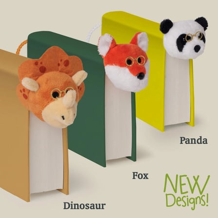 IF Booktails Gözlüklü Pelüş Hayvan Figürlü Kitap Ayracı - Eğlenceli Çocuk ve Doğum Günü Hediyesi - Panda