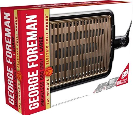 George Foreman GF-25850-56 Smokeless Elektrikli Barbekü Izgara