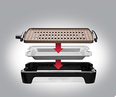George Foreman GF-25850-56 Smokeless Elektrikli Barbekü Izgara