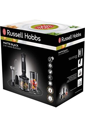 Russell Hobbs 24702-56 Matte Black El Blender Seti