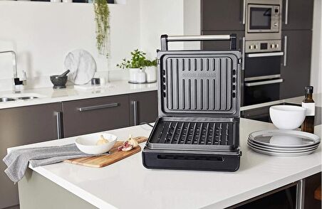 George Foreman GF-28000-56 Dumansız Izgara Tost Makinesi-ÇIKARILABİLİR PLAKA