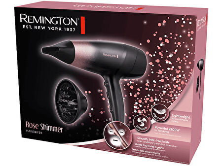 REMINGTON D5305 E51 Rose Shimmer Saç Kurutma Makinesi Siyah