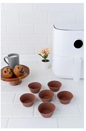 Onikiden Airfryer Yapışmaz Kek Muffin Kalıbı 6’lı - Tüm Hava Fritözleriyle Uyumlu Sl33