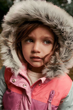 Next Baby Pembe Su Geçirmez Renkli Kar Tulumu