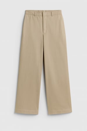 Kız Çocuk Pantolon Gabardin Geniş Paça Pantolon 4-11 Yaş