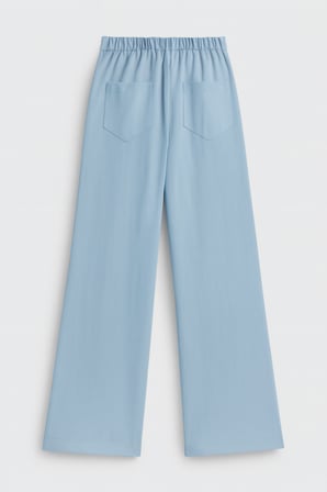 Kız Çocuk Pantolon Gabardin Geniş Paça Pantolon 4-11 Yaş