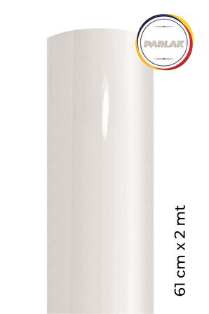 Parlak Beyaz Yapışkanlı Kaplama Folyosu 61 CM  X 2 MT