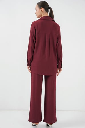 5858 Örme İkili Takım - Bordo