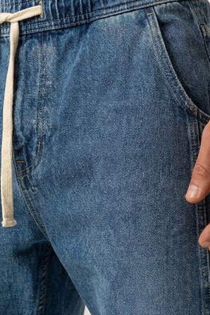 Erkek Rahat Kesim Baggy Jean Pantolon 30074 - İndigo