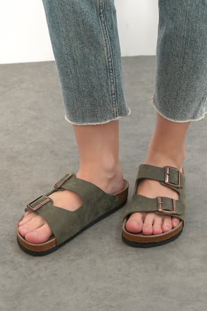 Unisex Ortopedik Terlik 010182 - Haki