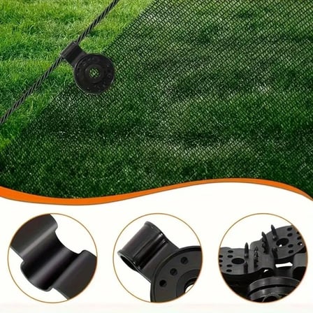 Roichil® 10 Adet Güneşlik Filesi Sabitleme Klipsleri, Gölgelik Bezi ve Brandalar İçin Dayanıklı Plastik Kelepçe Kancaları