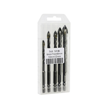 OK UCU TİPLİ   5PCS   ÇOK AMAÇLI MATKAP UCU   6-7-8-10-12MM (5042)