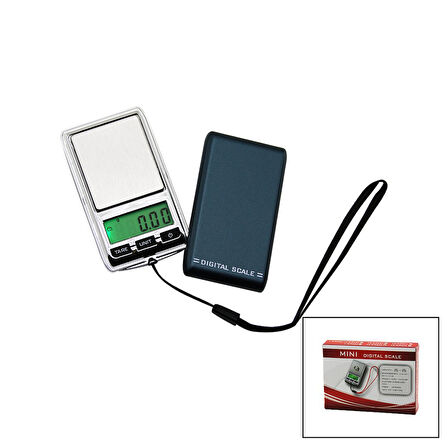 MINI DIGITAL SCALE MİNİ = 4.5X7.5CM HASSAS TARTI - TERAZİ 200GR / 0.01GR PİLLİ=1 X CR2032 (5042)