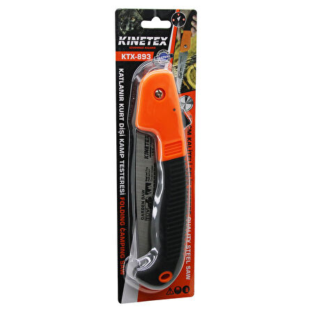KATLANIR KURT DİŞİ  BUDAMA TESTERESİ  KİLİTLİ TESTERE:18CM - KAUÇUK KAPLAMALI PLS.SAPLI: 39CM (5042)