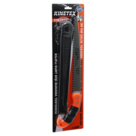 KURT DİŞİ   300MM  ÇELİK BUDAMA TESTERESİ  PLS.KILIFLI   PLASTİK SAPLI   30CM - SAPLI=43CM (5042)