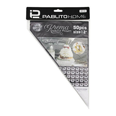 12 İNÇ 50PCS NAYLON KREMA SIKMA POŞETİ TORBASI (5042)