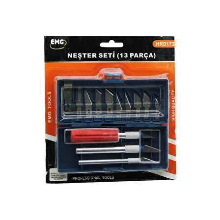 13 PCS  NEŞTER SETİ 13 FARKLI AÇI - ŞEKİLLİ UÇ   3 FARKLI KALINLIK - AĞIZLIKLI METAL SAP (5042)