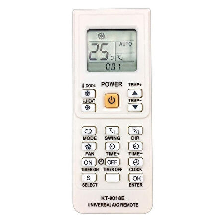 KT-9018E UNİVERSAL KLİMA AKILLI KUMANDASI (B-228B) (5042)