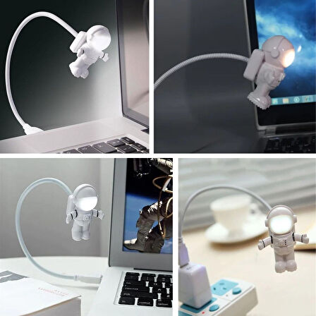 USB Astronot Gece Lambası, Masa Lambası, Kitap Okuma Lambası Işığı (5042)