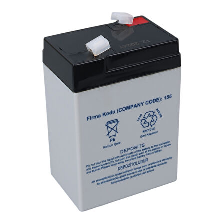 YOKOHAMA YH-64.0 6 VOLT - 4 AMPER IŞILDAK AKÜSÜ (70 X 48 X 101 MM) (5042)