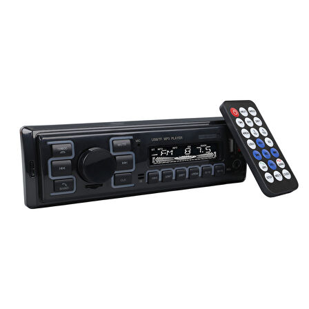 ÇİFT USB/SD/FM/AUX/BLUETOOTH KUMANDALI OTO TEYP 4X60 WATT CS-970 (5042)