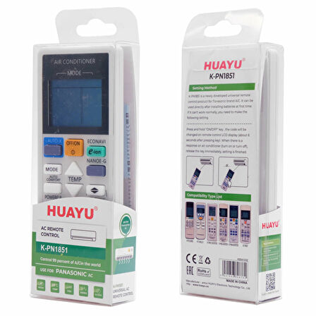 UNIVERSAL PANASONIC KLİMA KUMANDASI K-PN1851 (5042)