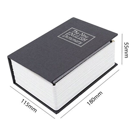 KİTAP GÖRÜNÜMLÜ METAL KASA 180X115X55MM (5042)