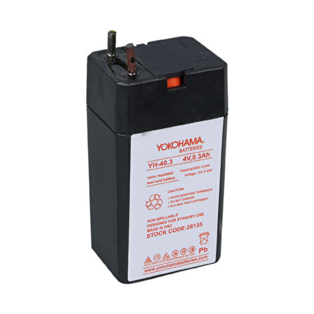 YOKOHAMA YH-40.3 4 VOLT - 0.3 AMPER KURU AKÜ (5042)