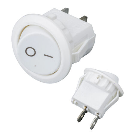 YUVARLAK IŞIKSIZ ANAHTAR ON-OFF 2P (IC-133A) (5042)