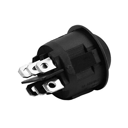 YUVARLAK ANAHTAR ON-OFF-ON 6P SİYAH (IC-134-6) (5042)