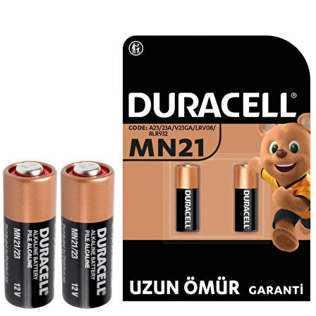 DURACELL 23A LİTYUM MN21 ALARM PİLİ (2Lİ PAKET) (5042)
