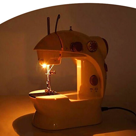 Pratik Taşınabilir Elektrikli veya Pilli Seyahat Tipi Hız Ayarlı Kademeli Dikiş Makinesi (5042)