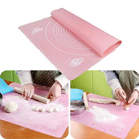 Hamur Açma Örtüsü Hamur Matı Ölçekli Silpat  - Asorti (5042)