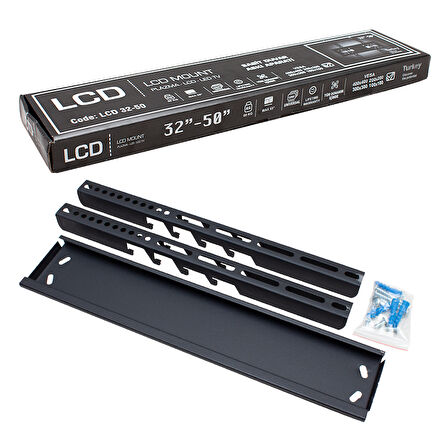 32 - 50 SABİT LCD DUVAR ASKI APARATI (VESA:400X400) (5042)