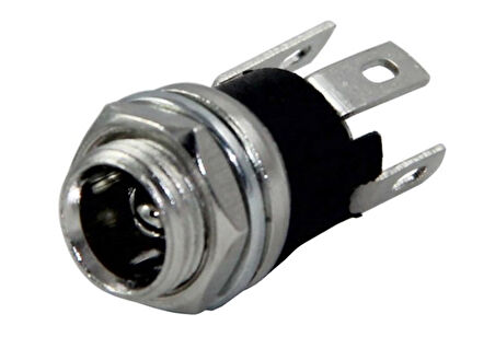 DC JAK ÜSTTEN SOMUNLU 2.1MM SOMUNLU Ø8MM (IC-258A) (5042)