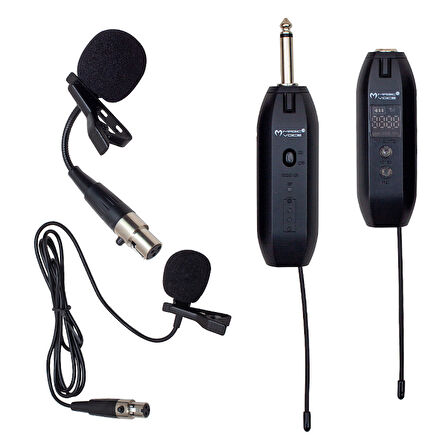 MAGICVOICE MV-19589 UHF MİNİ YAKA -KÜRSÜ KABLOSUZ ENSTRÜMAN MİKROFONU(MİC XRL Lİ) (5042)