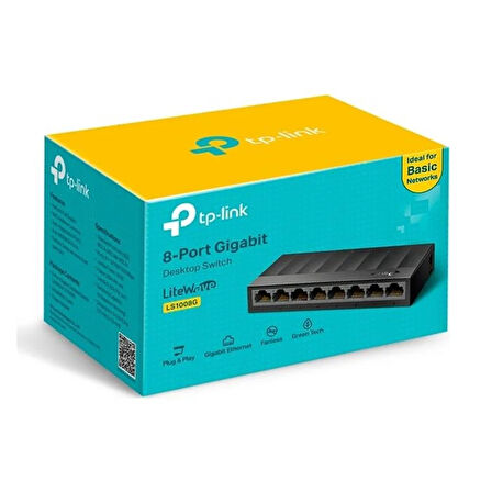 TP-LINK LS1008G 8 PORT 10/100/1000MBPS MASAÜSTÜ GIGABIT DESKTOP SWİTCH (5042)