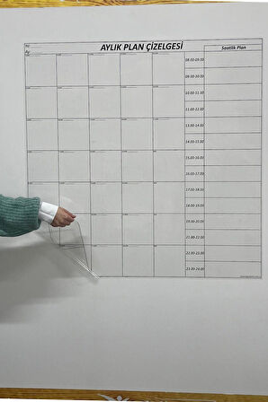Aylık Planlayıcı Manyetik Duvar Stickerı Takvim Plan Çizelgesi (5042)