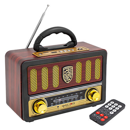 MAGICVOICE MV-114BT USB/SD/FM/BLUETOOTH DESTEKLİ TEK HOP LU NOSTALJİK RADYO (5042)