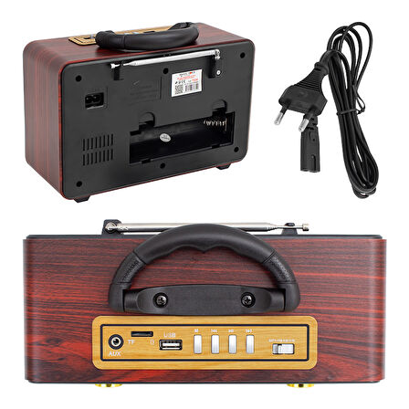 MAGICVOICE MV-114BT USB/SD/FM/BLUETOOTH DESTEKLİ TEK HOP LU NOSTALJİK RADYO (5042)