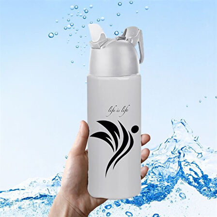 Kilitlenebilen Matara Güvenlikli Suluk Sporcu Matarası Spor Su Şişesi İçecek Şişesi 700ml (5042)
