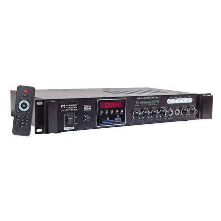 MAGICVOICE MV-540 100 WATT USB/SD/UK BLUETOOTH 2 MİK MUTE GİRİŞLİ 5 BÖLGELİ AÇIP KAPAMA HAT TRAFOLU ANFİ (5042)