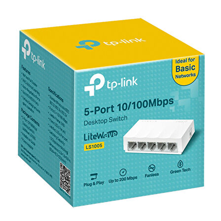 TP-LINK LS1005 5 PORT 10/100 MBPS ETHERNET SWITCH (5042)